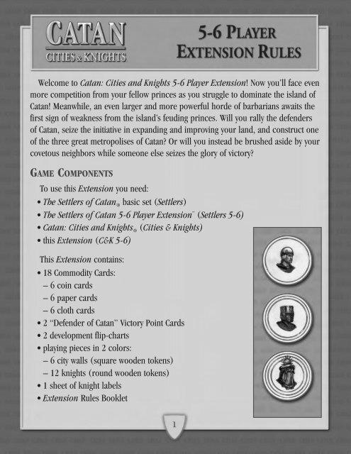 Cities and Knights Rules image 1